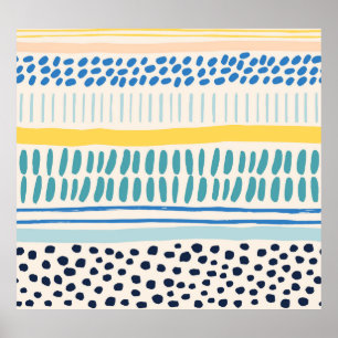 Poster Brush Strokes : Abstrait Fun sans couture