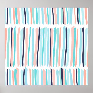 Poster Brush Strokes colorés : Scribble Vintage.