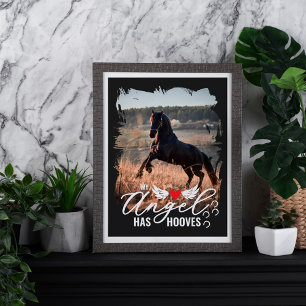 Poster Brushstroke Photo Angel Possède Hoves Horse Memori