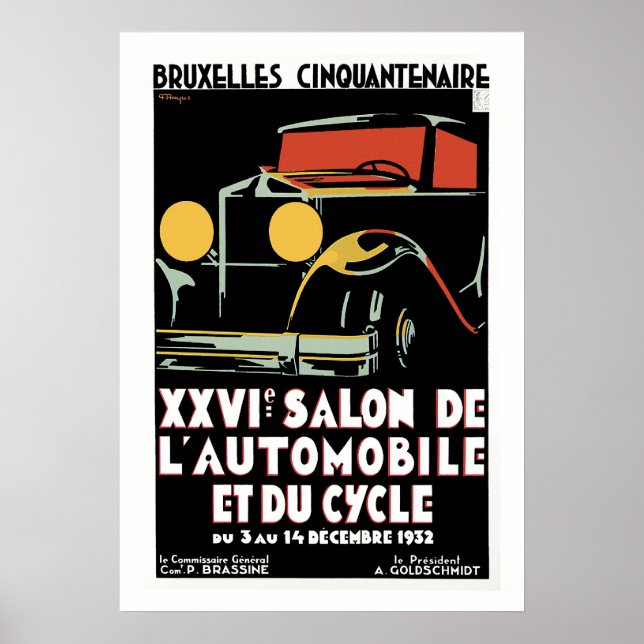 Poster Bruxelles 25e Salon de l'Automobile (Devant)