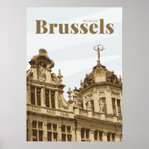Poster Bruxelles Grand Place Belgique