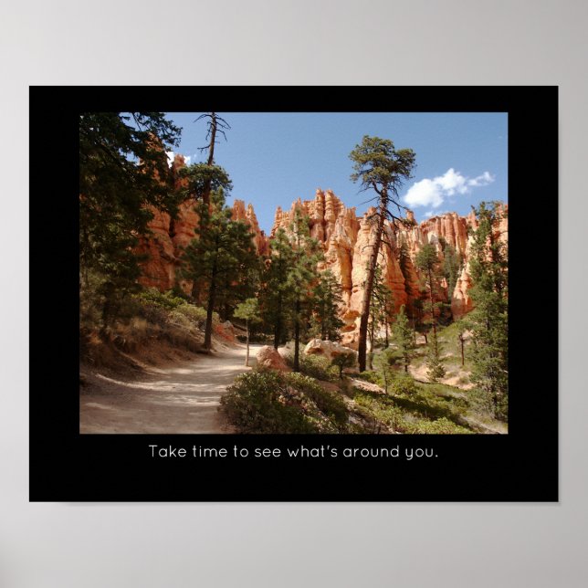 Poster Bryce Canyon National Park Citation Inspirante (Devant)
