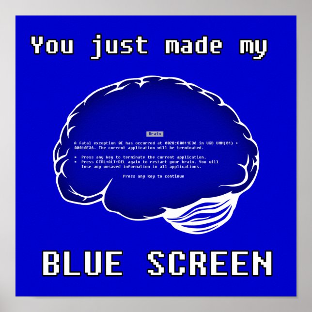 Poster BSOD Cerveau (Devant)
