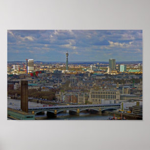 Poster BT Tower London Skyline Cityscape Angleterre Royau