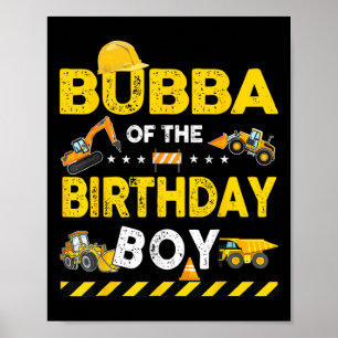 Poster Bubba De L'Anniversaire Boy Construction Ouvrier B
