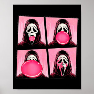 Poster Bubblegum Visage Effrayant En Octobre Nous Portons