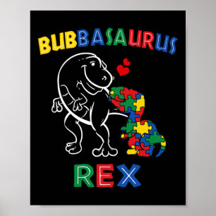 Poster Bubbysaurus Sensibilisation sur l'autisme Frère Di