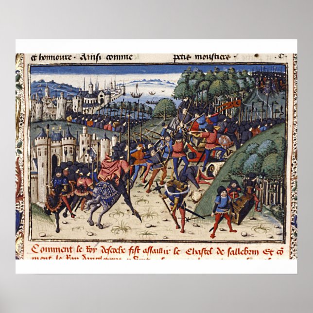 Poster Buchmalerei Mittelalter Kreuzzug (Devant)