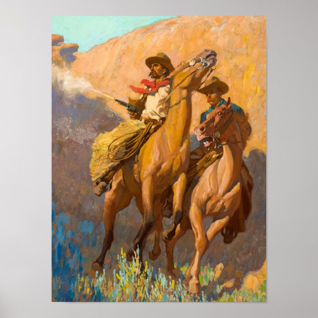Poster Buck Peters, Ranchman par Maynard Dixon (Devant)