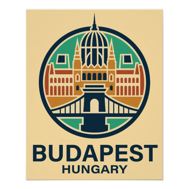 Poster Budapest Hungary Europe (Devant)