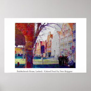 Poster Buddenbrook-House, Luebeck, Allemagne du Nord
