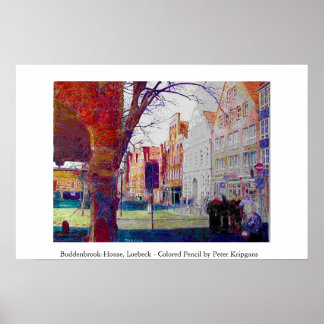Poster Buddenbrook-House, Luebeck, Allemagne du Nord