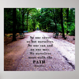 Poster Buddha Path Quote
