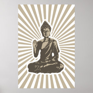 Poster Buddha Rays Print