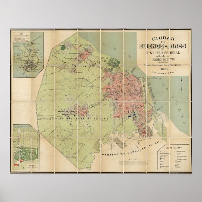 Poster Buenos Aires Argentine (Devant)