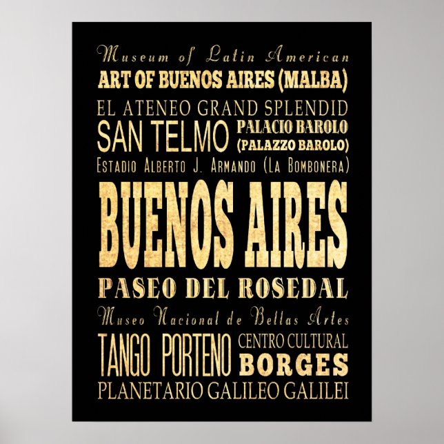 Poster Buenos Aires Argentine (Devant)