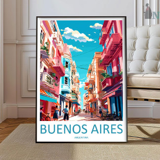 Poster Buenos Aires Travel Print Wall Art Buenos Aires Wa