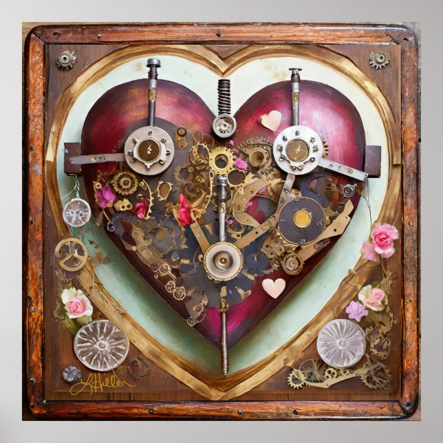 Poster Buff Red Heart Steampunk Series (Devant)