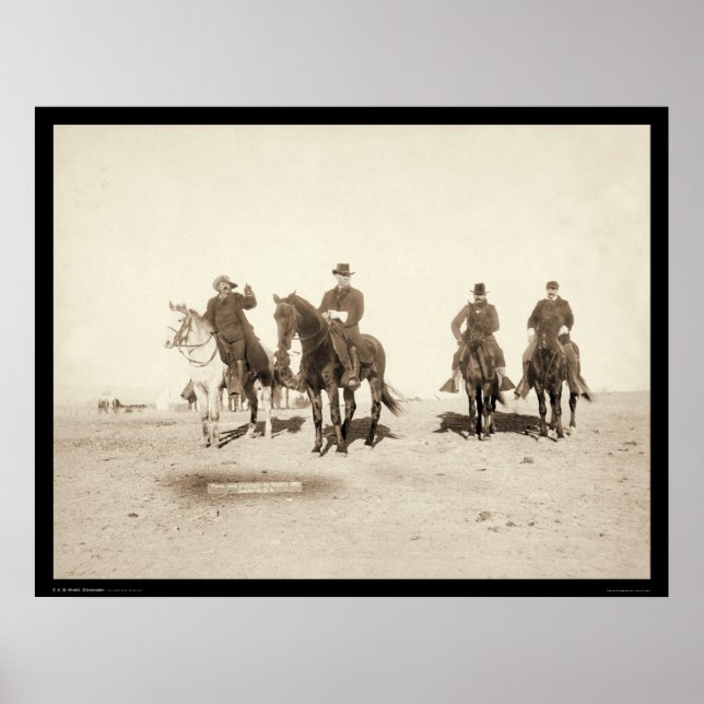 Poster Buffalo Bill & Army Officers SD 1891 (Devant)