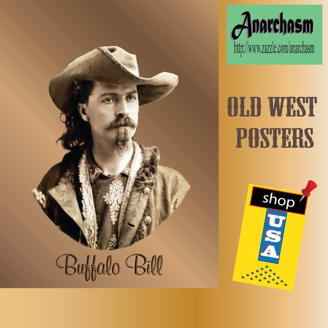 Poster Buffalo Bill Cody 1875 Western Hero USA (Créateur téléchargé)