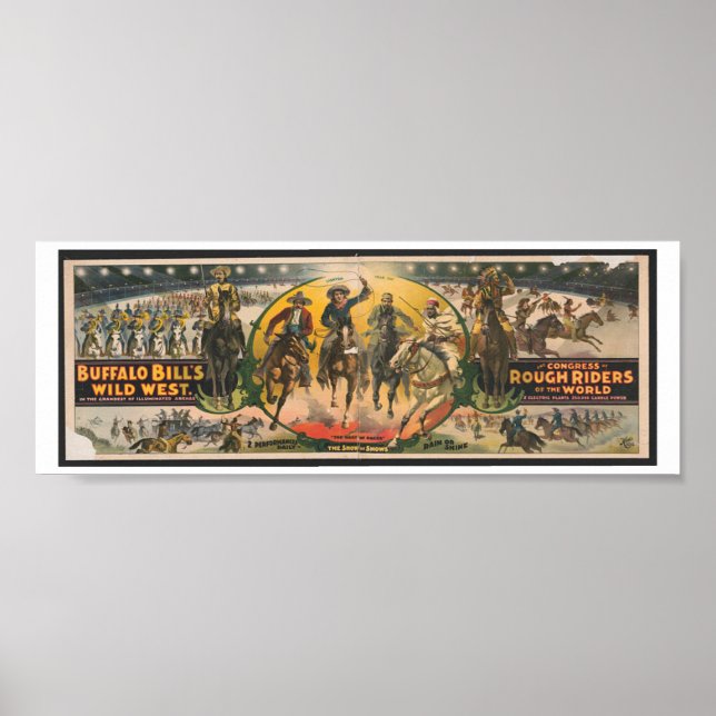 Poster Buffalo Bill's Wild West et Rough Riders (Devant)