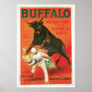 Poster Buffalo Bouillon Cubes Restauration Vintage