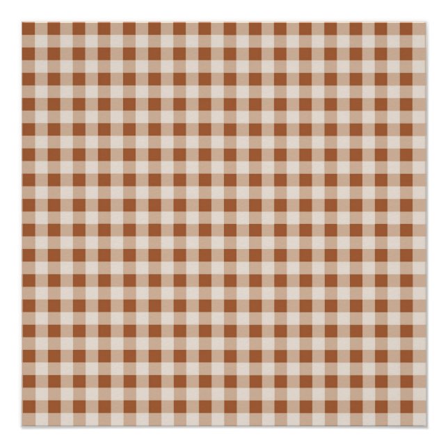 Poster Buffalo Brown beige Plaid Holiday (Devant)