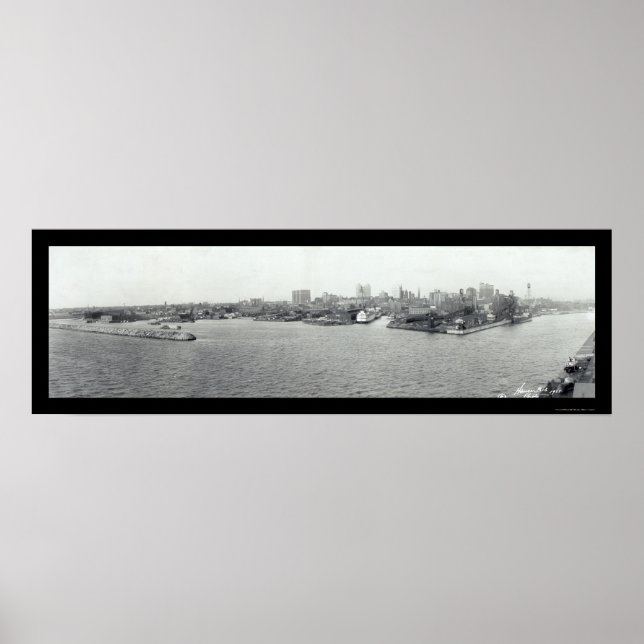Poster Buffalo Harbour, New York Photo 1925 (Devant)