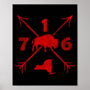 Poster Buffalo New York Ny _ indicatif régional 716