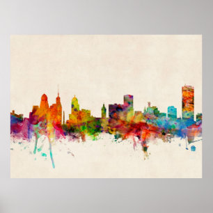 Poster Buffalo New York Skyline
