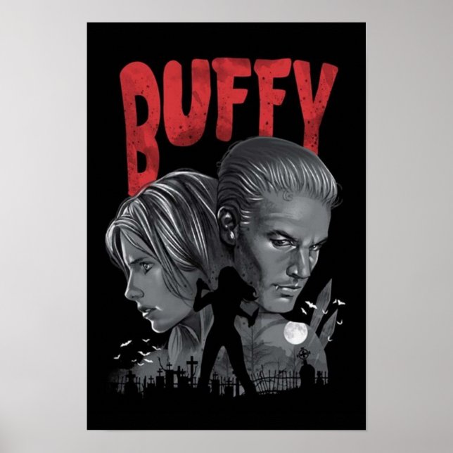 Poster Buffer la nuit de la couche de vampire (Devant)