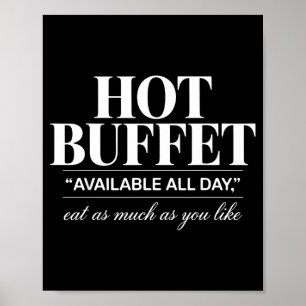 Poster Buffet Chaud Disponible Tous Les Jours Mangez Auta