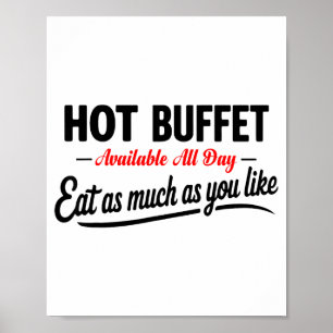 Poster Buffet Chaud Disponible Tous Les Jours Mangez Auta