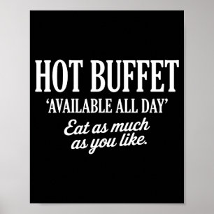 Poster Buffet Chaud Disponible Tous Les Jours Mangez Auta
