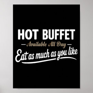 Poster Buffet Chaud Disponible Tous Les Jours Mangez Auta