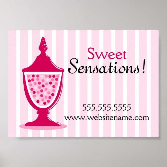 Poster Buffet de bonbons et table de dessert (Devant)