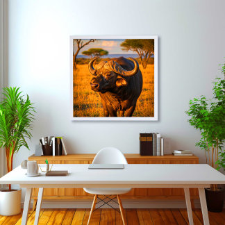 Poster Buffle d'Afrique
