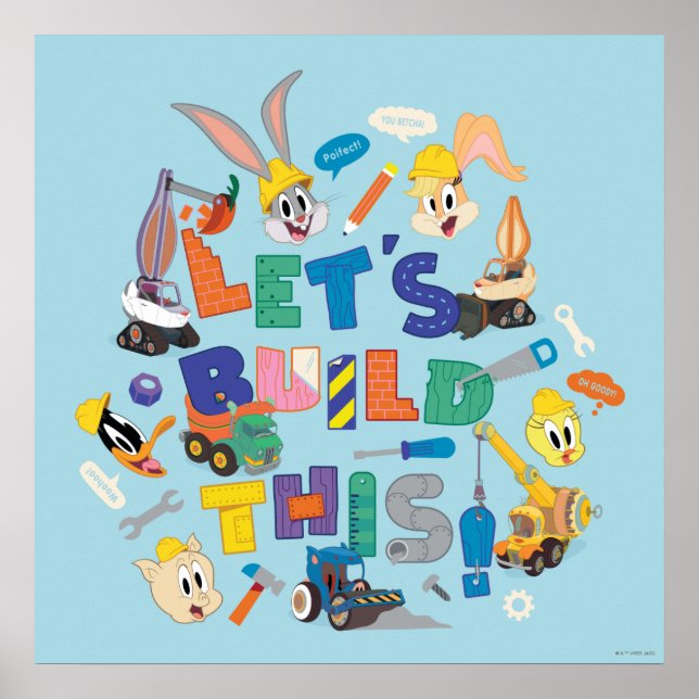 Poster BUGS BUNNY BUILDERS™| "Let's Build This" Collage (Devant)