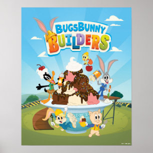 Poster BUGS BUNNY BUILDERS™  Looney Builders Glace