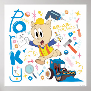 Poster BUGS BUNNY BUILDERS™ Outils de travail de Porky P