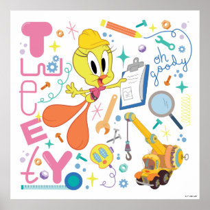 Poster BUGS BUNNY BUILDERS™  Outils de travail TWEETY™