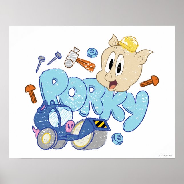 Poster BUGS BUNNY BUILDERS™| Porky Sketch Art (Devant)