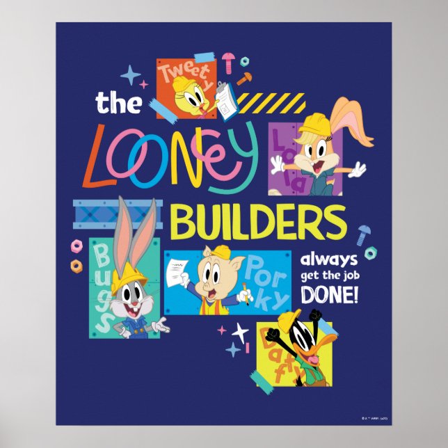 Poster BUGS BUNNY BUILDERS™| The Looney Builders Collage (Devant)