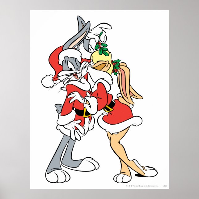 Poster BUGS BUNNY™ et Lola Mistletoe Kiss (Devant)