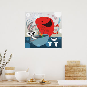 Poster BUGS BUNNY™ & Gossamer Préparation de repas Whimsi