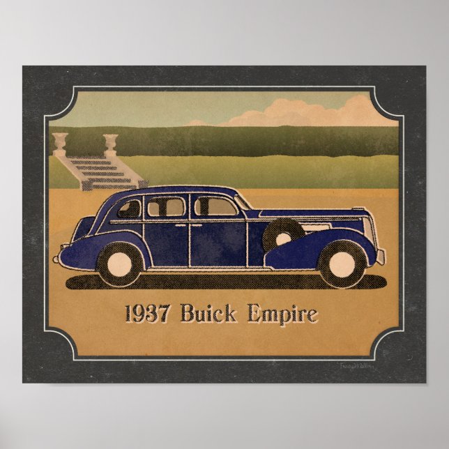 Poster Buick vintage 1937 (Devant)