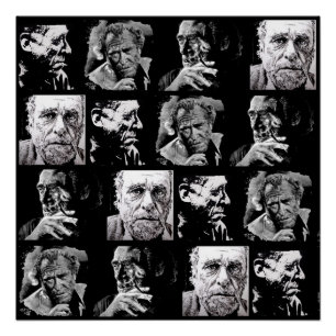 Poster BUKOWSKI - 4 faces