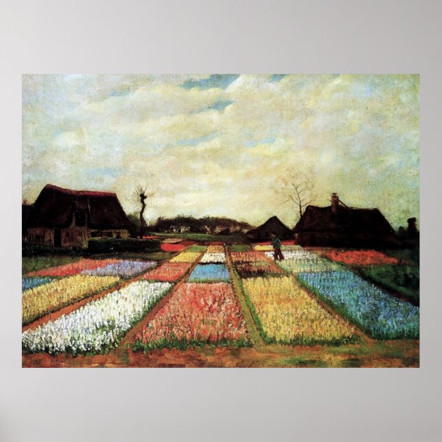 Poster Bulb Fields par Vincent van Gogh. (Devant)