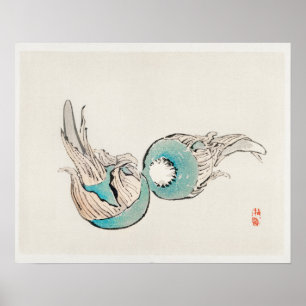 Poster Bulbes de Kuwai par Kōno Bairei (1844-1895)