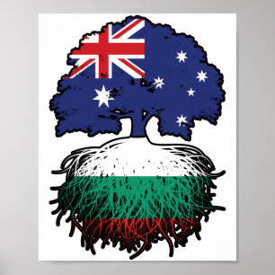 Poster Bulgarie Australie Australienne Bulgarie Racines d
